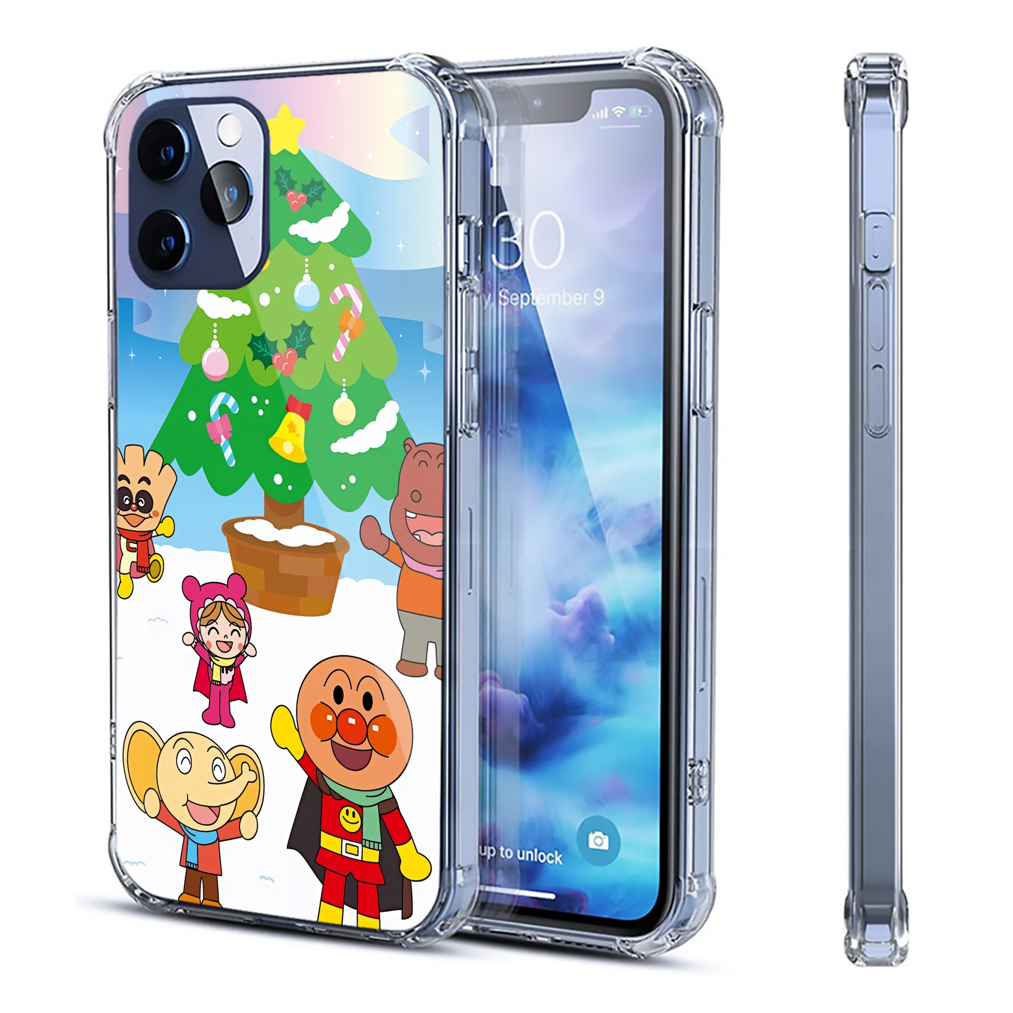（画像用） アンパンマン Anpanman 【iPhone 12シリーズ対応】透明スマホケース（クリアソフトケース）